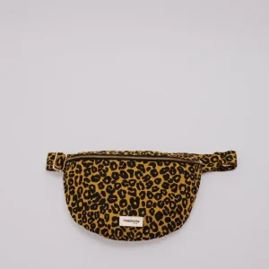SECOND SOUFFLE │ Custine XL le sac banane - Coton recyclé Léopard moutarde