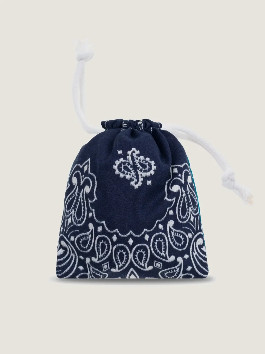 Sachet de Lavande Brodé à la main - COEUR - Pétrole / Navy – Image 3