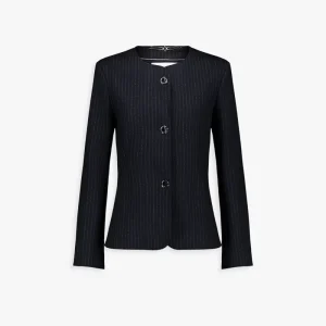 Veste cintrée à rayures marines