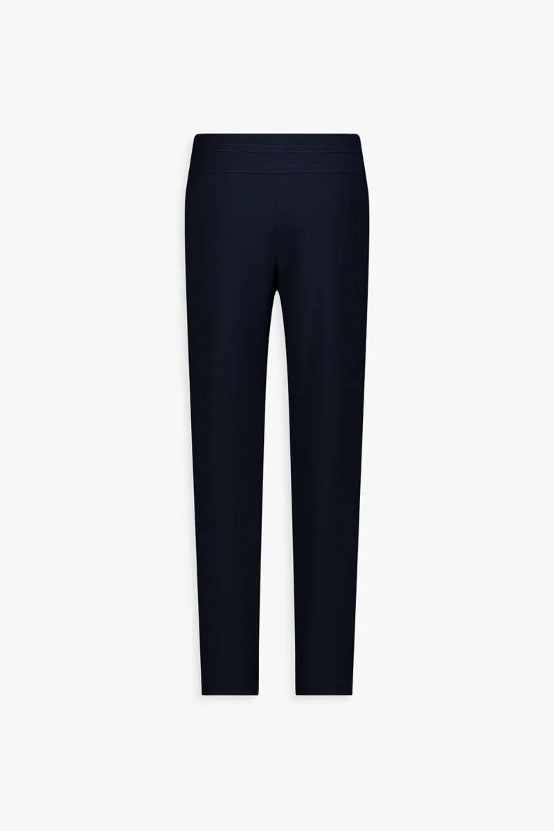 Pantalon slim marine à bouton floral – Image 4