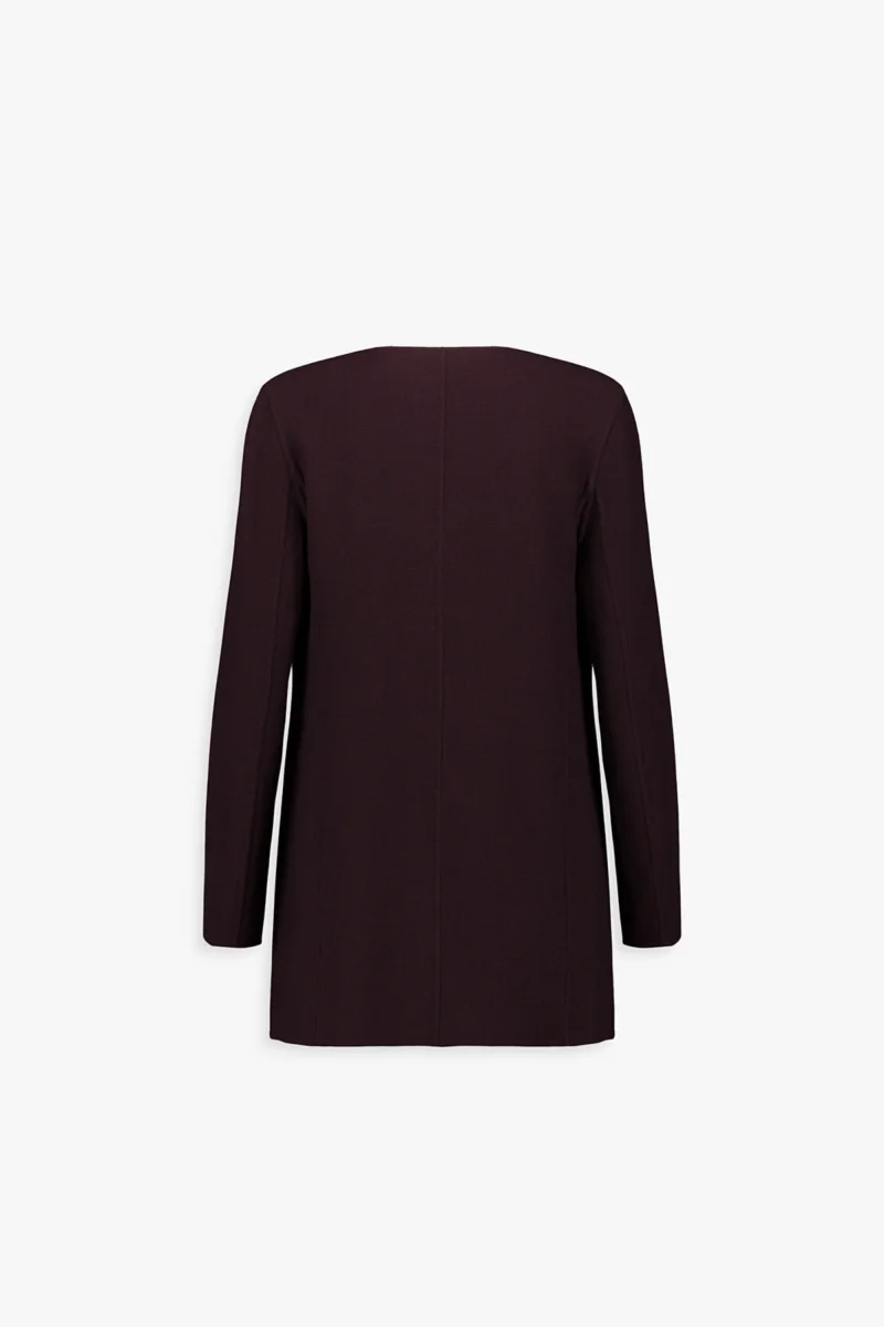 Veste ample grenat en laine – Image 3