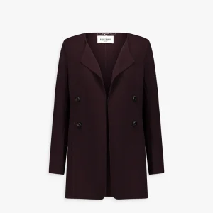 Veste ample grenat en laine