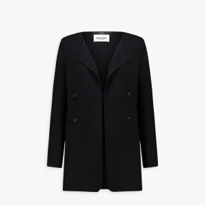 Veste ample noire en laine