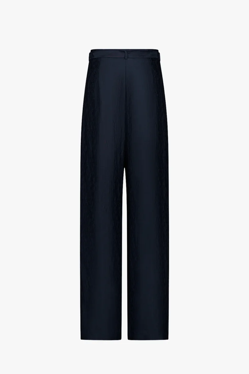 Pantalon marine à taille ceinturée – Image 5