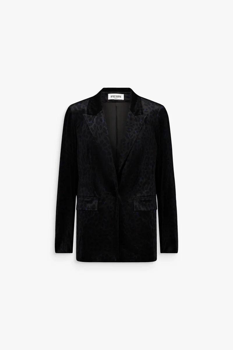 Blazer cintré à imprimé léopard – Image 2