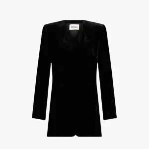 Veste ample noire en velours