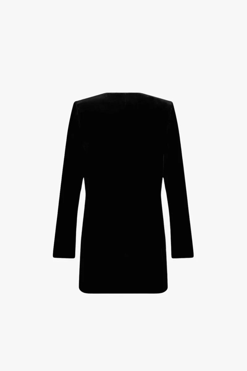 Veste ample noire en velours – Image 3