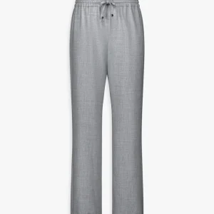 Pantalon droit gris moyen avec taille ajustable