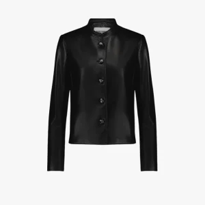Veste droite noire avec boutons blasons