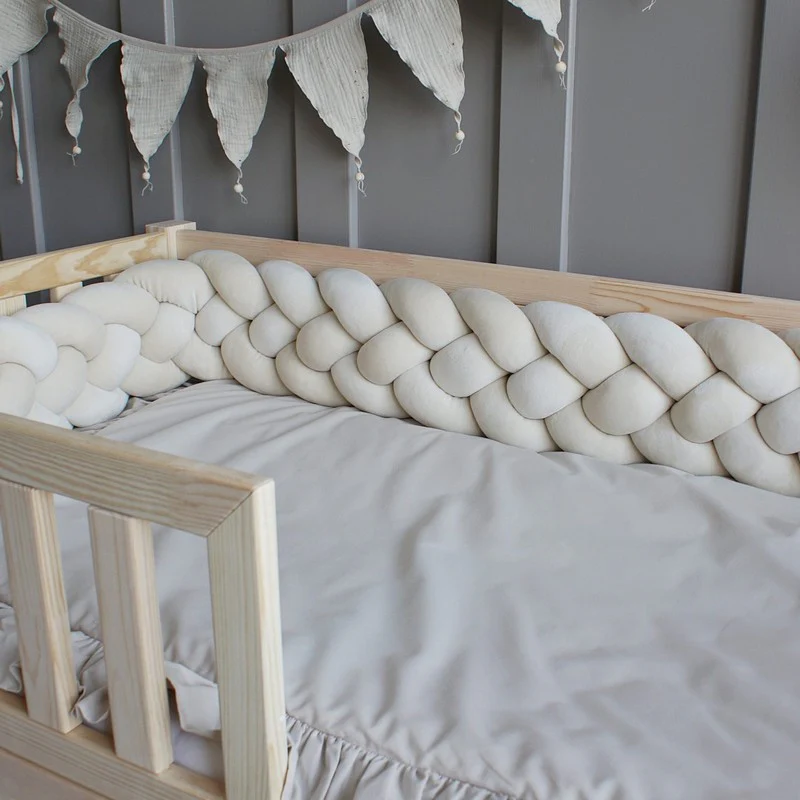 Tresse de lit 4 brins Beige clair 180cm – Image 7