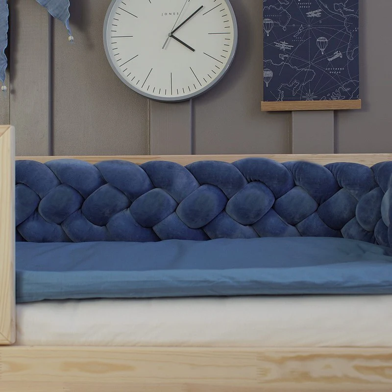 Tresse de lit 4 brins Bleu 180cm – Image 3