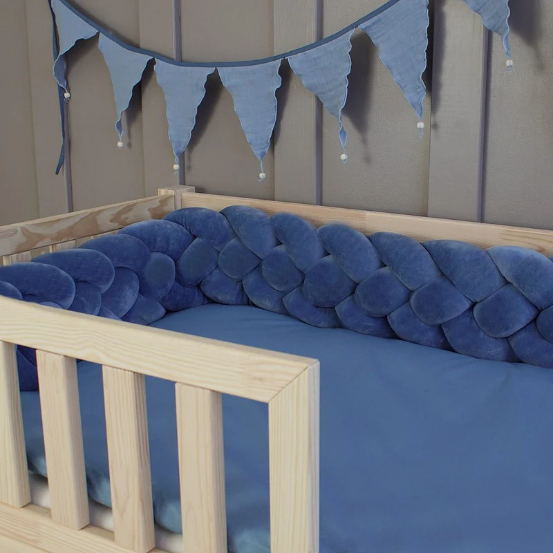 Tresse de lit 4 brins Bleu 300cm – Image 5