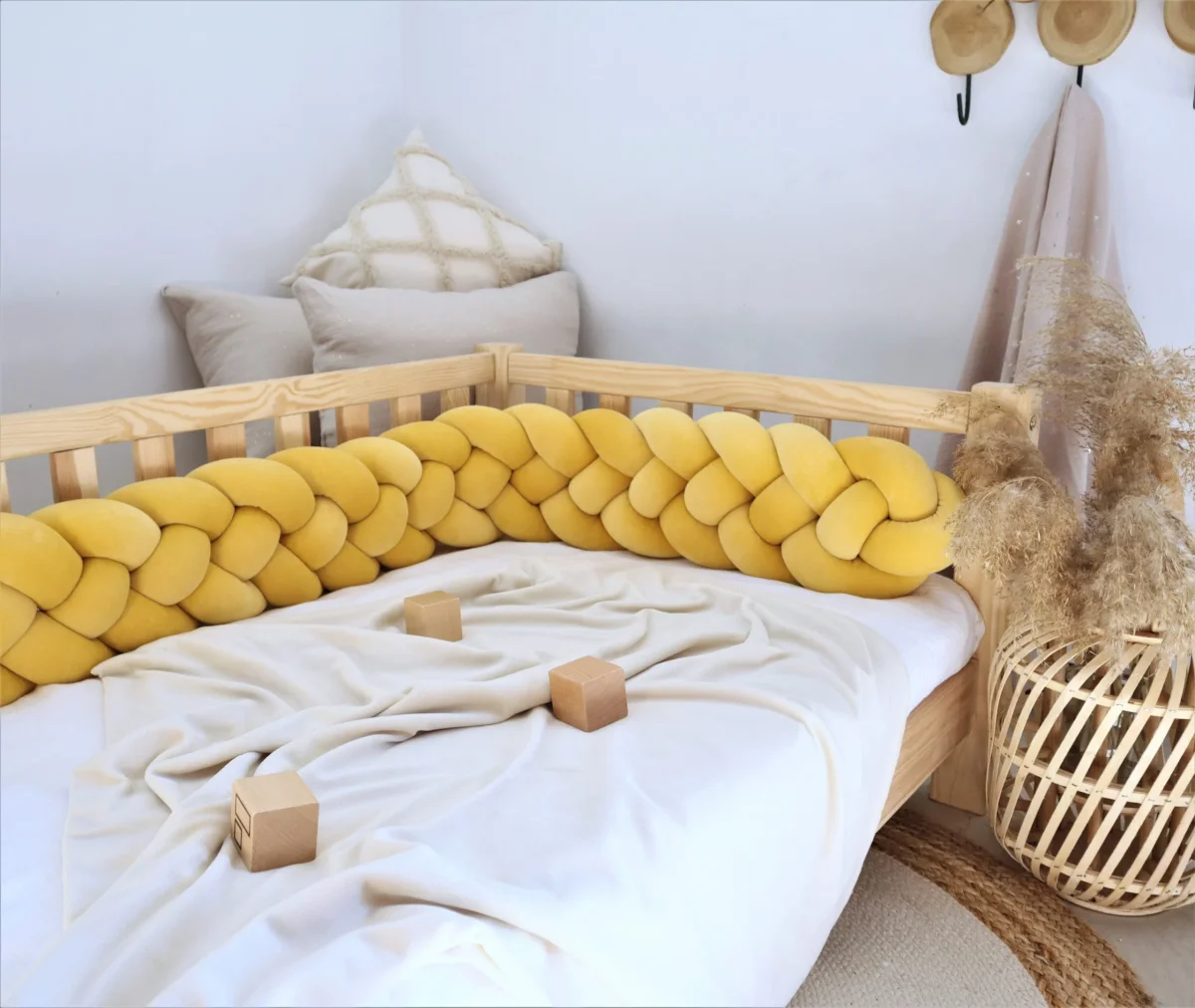 Tresse de lit 4 brins Jaune 300cm – Image 3