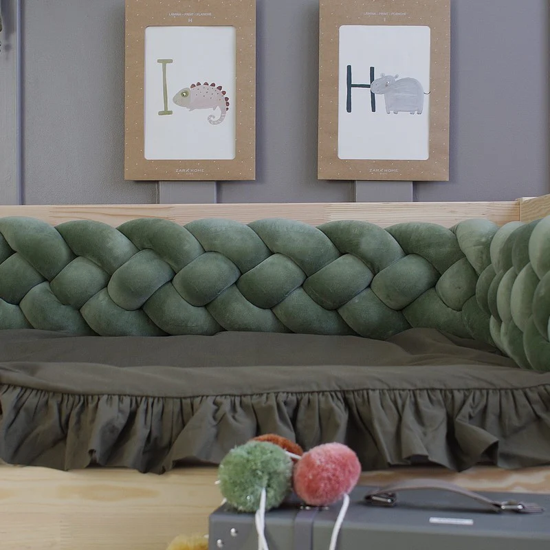 Tresse de lit 4 brins Vert 240cm – Image 4