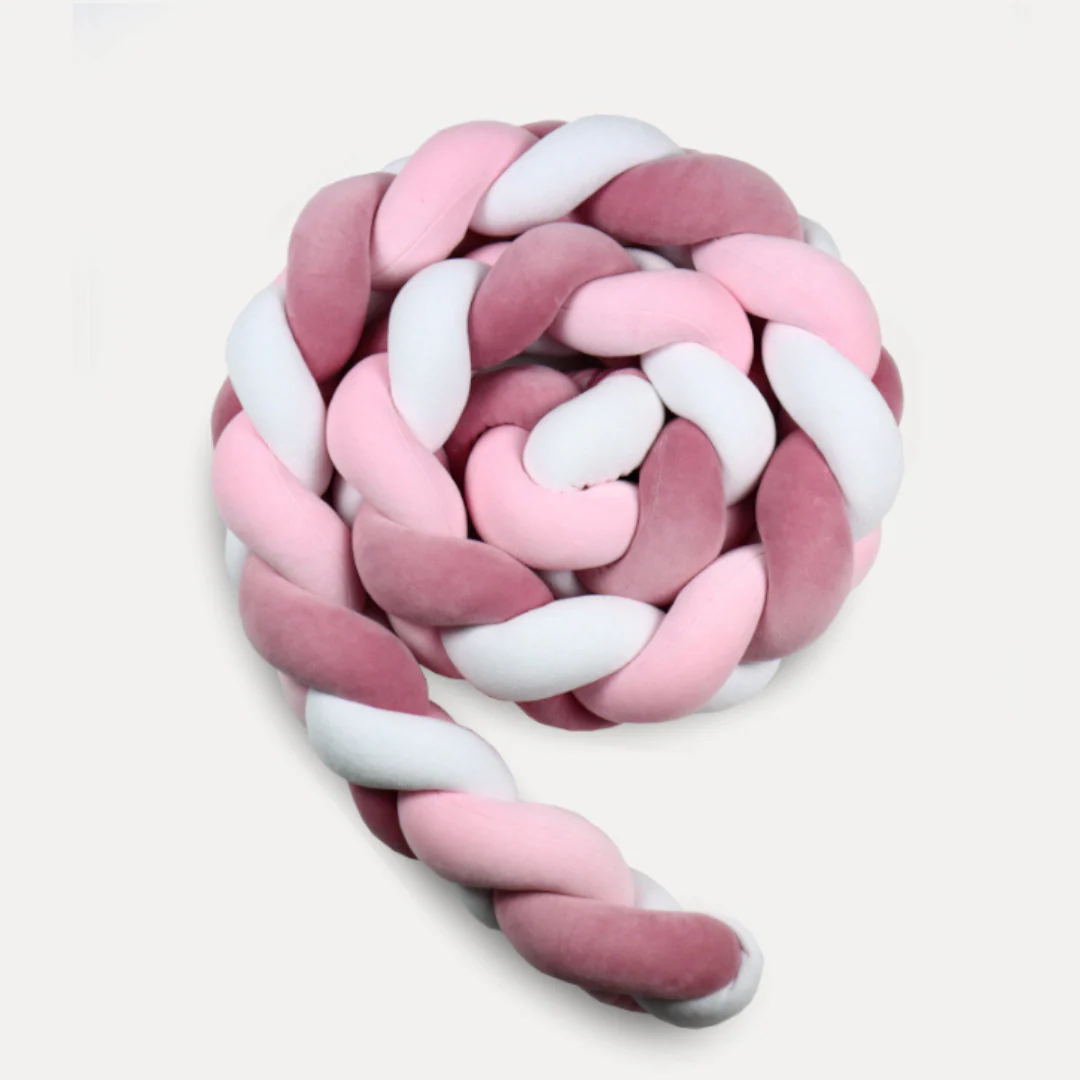 Tresse de lit rose & blanc 300cm – Image 4