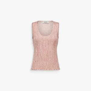 Top ample rose à rayures