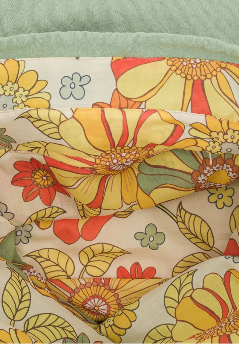 SECOND SOUFFLE │ Custine XL le sac banane - Coton recyclé Green rivers of Babylon – Image 4