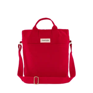 SECOND SOUFFLE｜Achille le city bag - Coton recyclé Rouge Vibrant