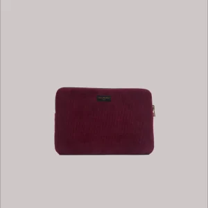 SECOND SOUFFLE │ Vivienne la housse d'ordinateur 13" - Velours upcyclé Bordeaux