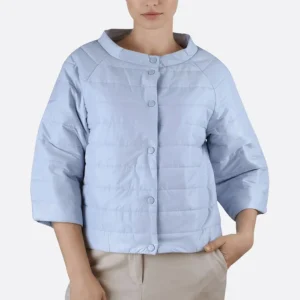 Doudoune légère bleue ciel à manches 3/4