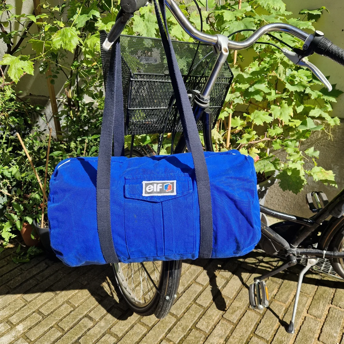 Grand Sac Bowling Bleu & Noir, doublure unie, ELF