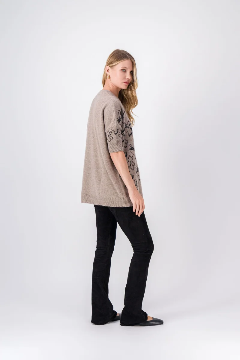 Legging en daim noir taille haute – Image 3