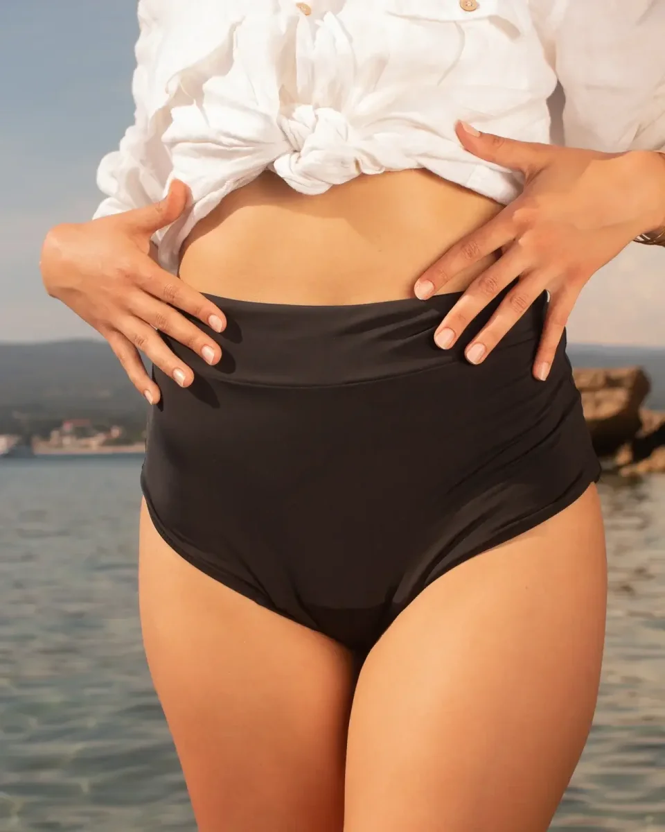 Bas de maillot de bain menstruel Taille haute Cocoon – Image 4