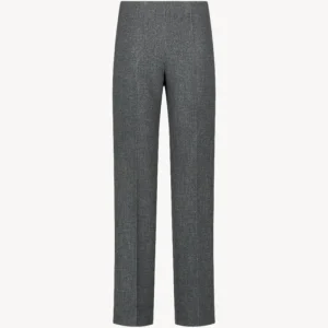 Pantalon droit à plis gris