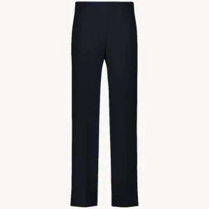 Pantalon droit à plis marine