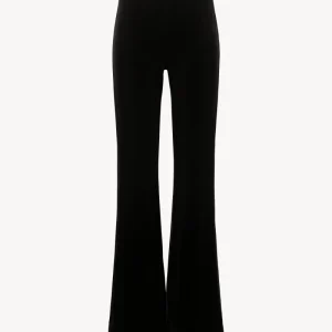 Pantalon évasé en velours noir