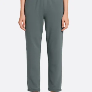 Pantalon large vert en tissu technique à coupe 7/8