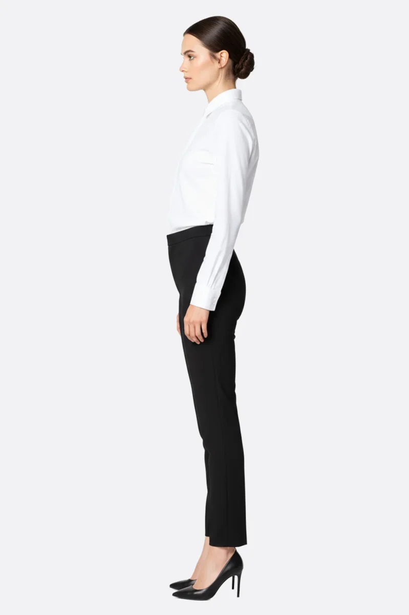 Pantalon noir classique à coupe droite – Image 4