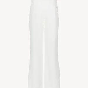 Pantalon évasé à pont blanc