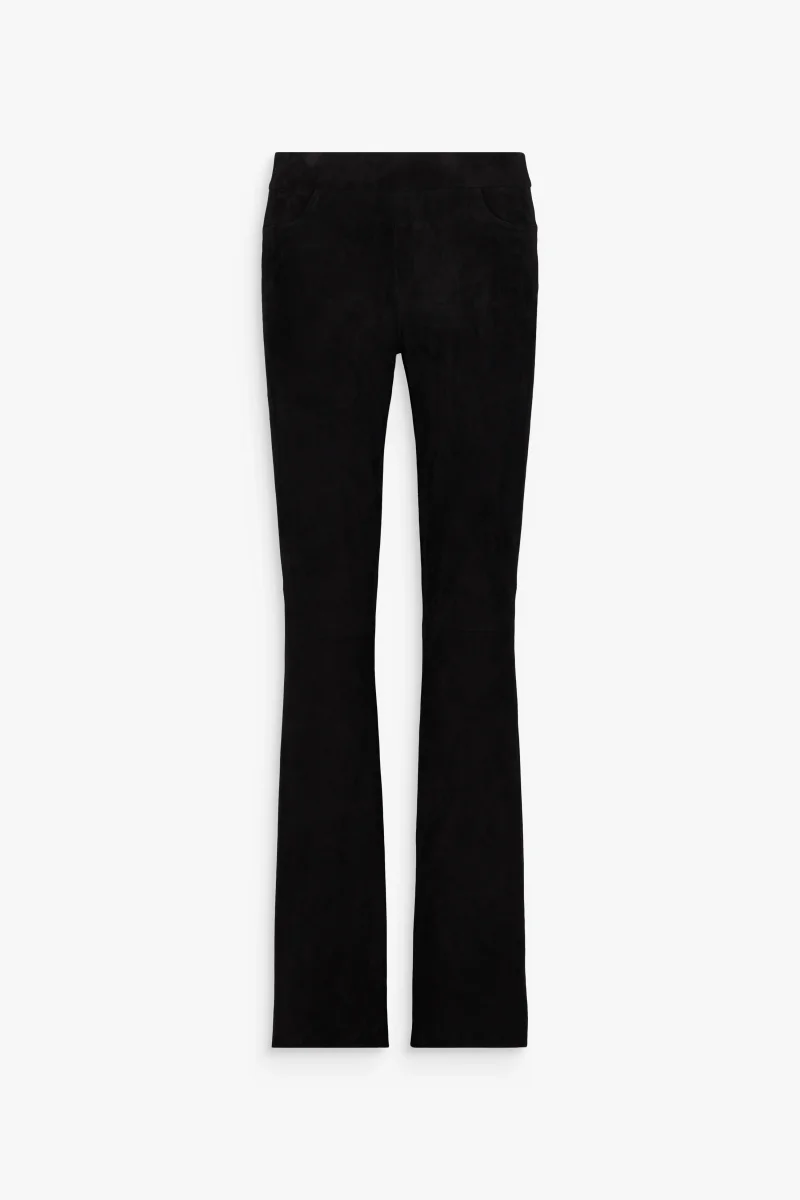 Legging en daim noir taille haute – Image 2