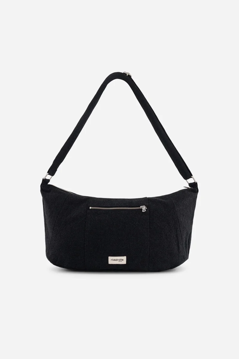 Charlot le sac Crossbody - Coton recyclé Noir – Image 7