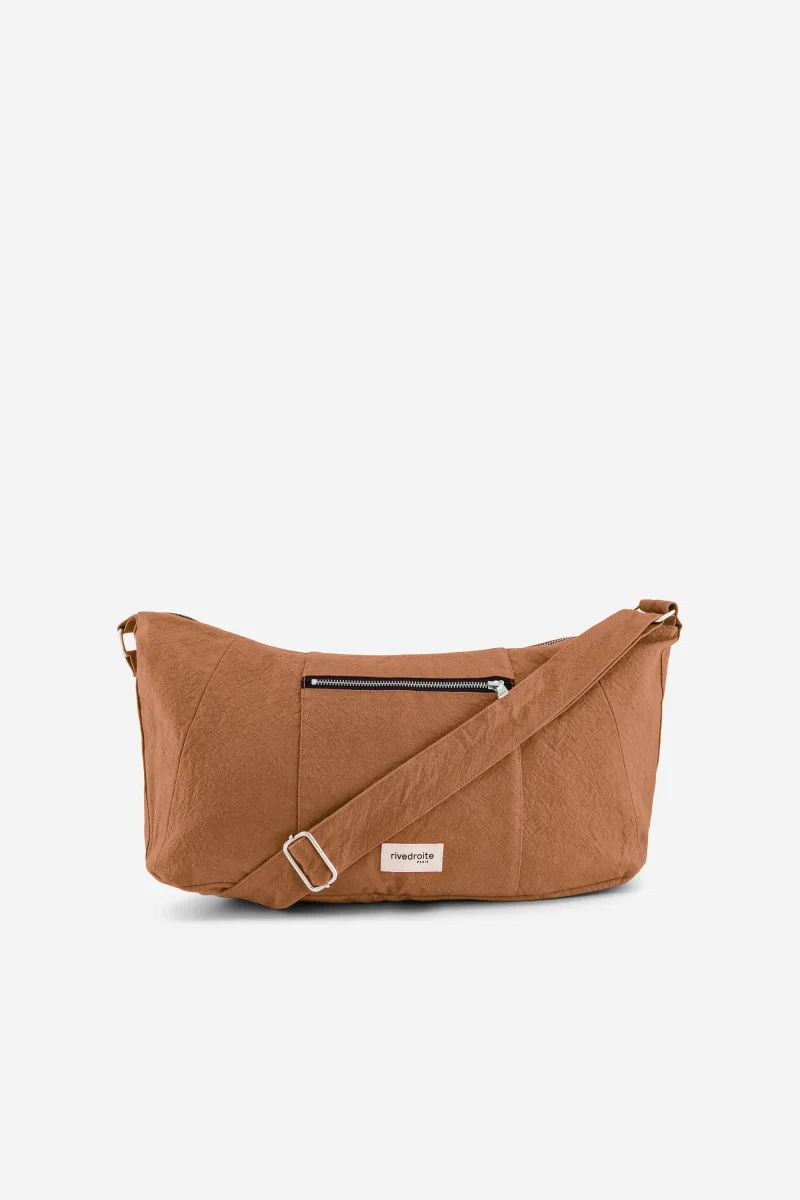 Charlot le sac Crossbody - Coton recyclé Camel – Image 5