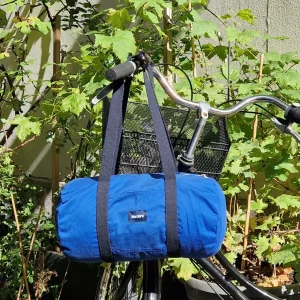 Sac Bowling Medium Bleu & Bleu marine, doublure fleurie bleue