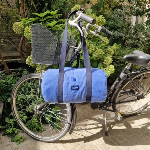 Sac Bowling medium Bleu & Bleu marine, doublure unie