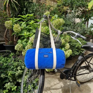 Sac Bowling Medium Bleu & Ecru, doublure unie écrue