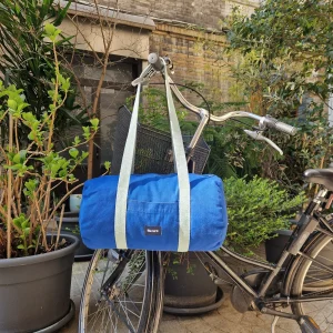 Sac Bowling Medium Bleu & vert d'eau, doublure unie