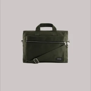 SECOND SOUFFLE｜Chaptal le porte documents - Coton recyclé Kaki