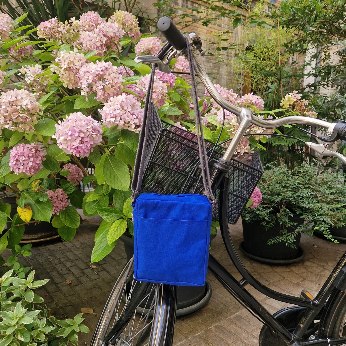 Sacoche Bleu & Gris anthracite, doublure grise – Image 3