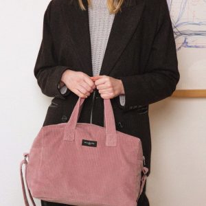SECOND SOUFFLE │ Sauval le city bag - Velours upcyclé Bois de Rose