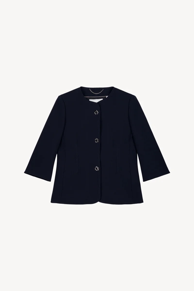 Veste marine avec boutons oeillet – Image 2