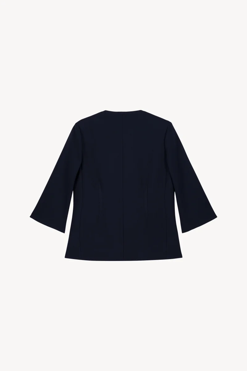 Veste marine avec boutons oeillet – Image 7