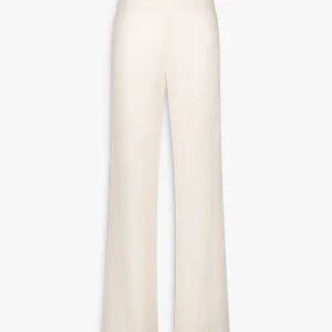 Pantalon droit lin blanc cassé