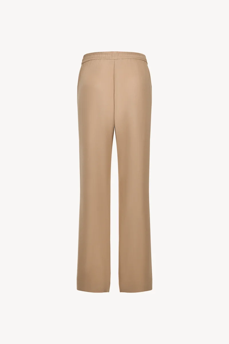 Pantalon fluide en soie beige – Image 6
