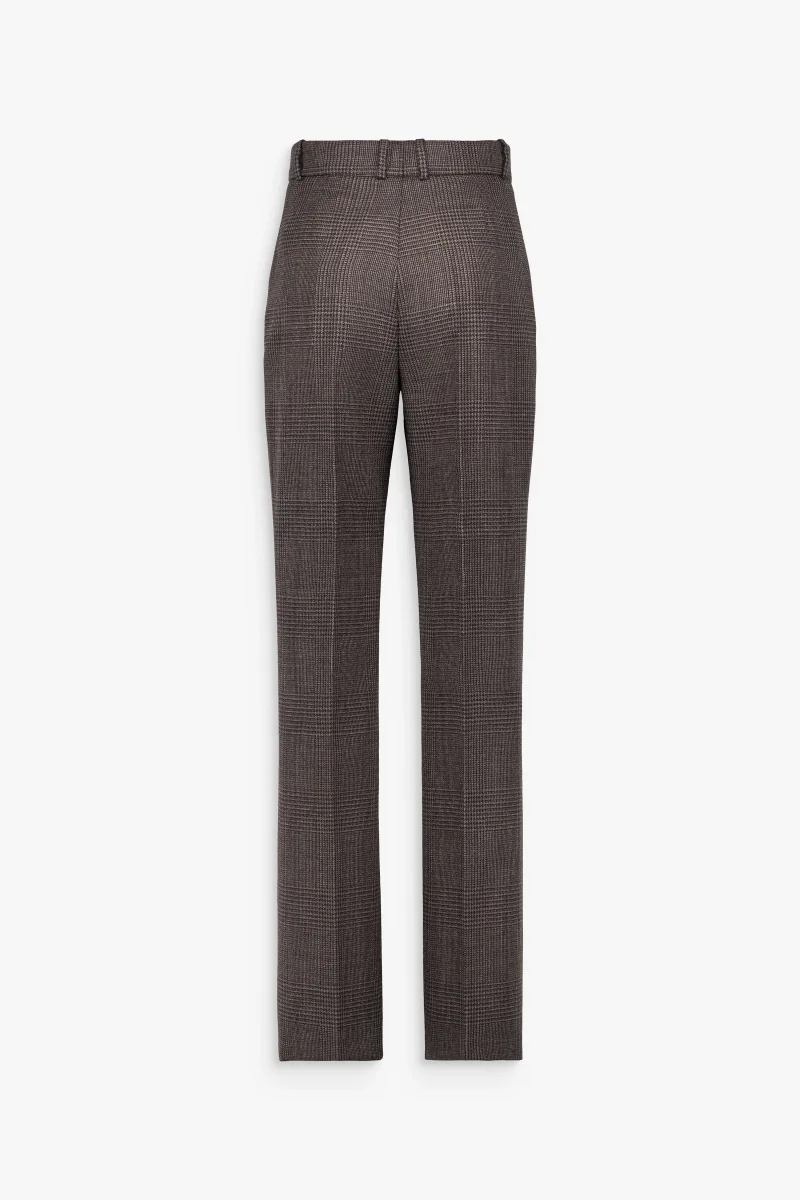 Pantalon droit en tartan ébène – Image 7