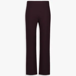 Pantalon droit grenat à plis marqués