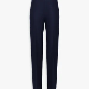 Pantalon droit marine à plis